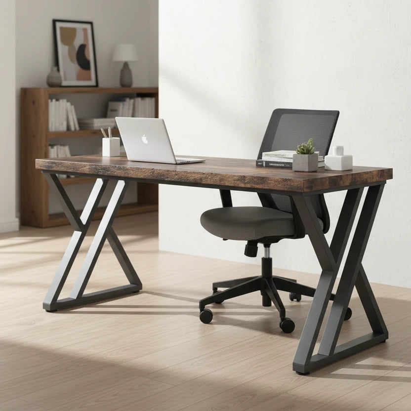 Heavy-Duty Computer Desk, 140 cm Simple Study Desk Writing Table