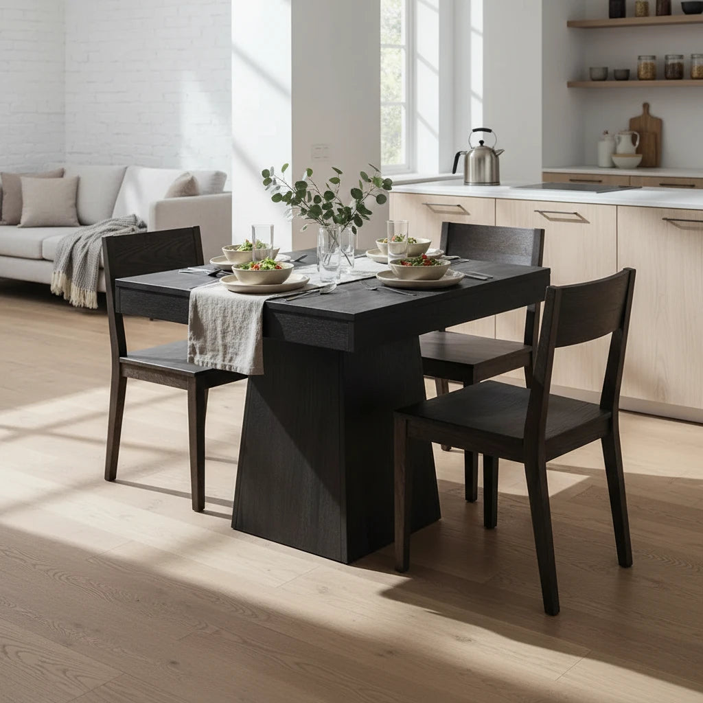 80cm Dining Table, Square Farmhouse Kitchen Table Dinner Table