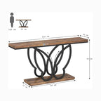 140cm Console Table Sofa Table with Butterfly Metal Frame Tribesigns