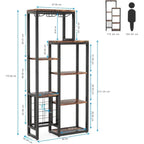Industrial Wine Rack, 5-Tier Freestanding Wine Display Shelf Tribesigns