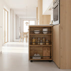 Slim Rolling Storage Cart - Kitchen & Pantry Organizer with 4-Tier Shelves and Metal Guardrails Viridian HM Limited