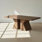 Rustic Farmhouse Coffee Table - Living Room & Center Table with Trestle Pedestal Base Viridian HM Limited