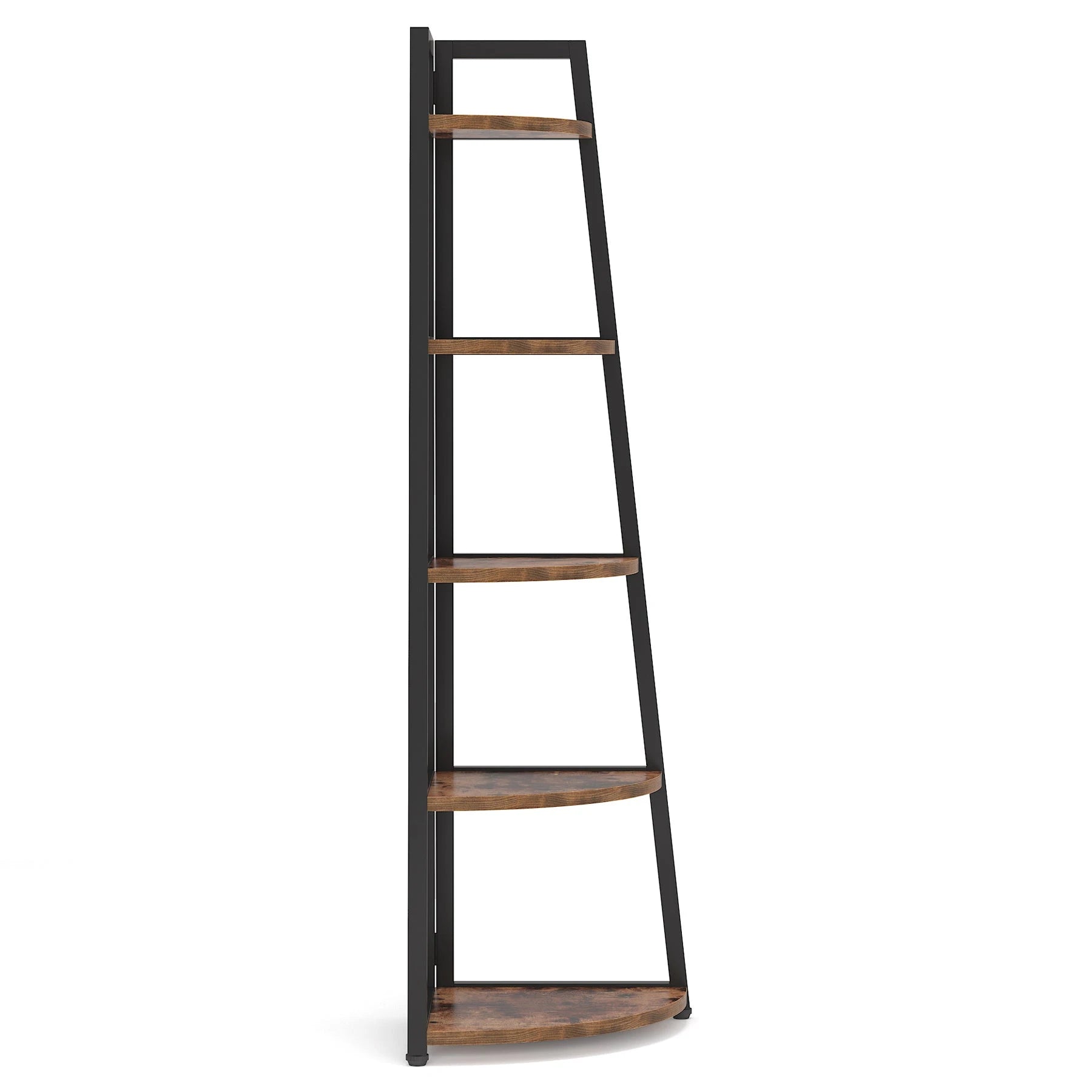 Industrial Corner Bookshelf & Display Rack with Black Metal A-Frame. Viridian HM Limited