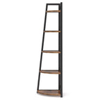 Industrial Corner Bookshelf & Display Rack with Black Metal A-Frame. Viridian HM Limited