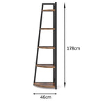 Industrial Corner Bookshelf & Display Rack with Black Metal A-Frame. Viridian HM Limited