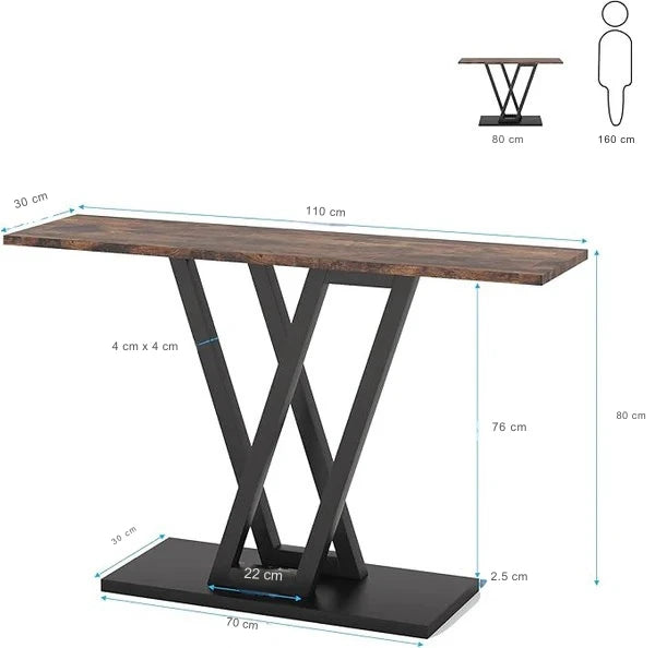 110cm Industrial Console Table for Entryway and Hallway Tribesigns