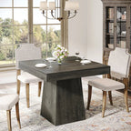 80 cm Dining Table, Square Farmhouse Kitchen Table Dinner Table - Viridian HM Limited
