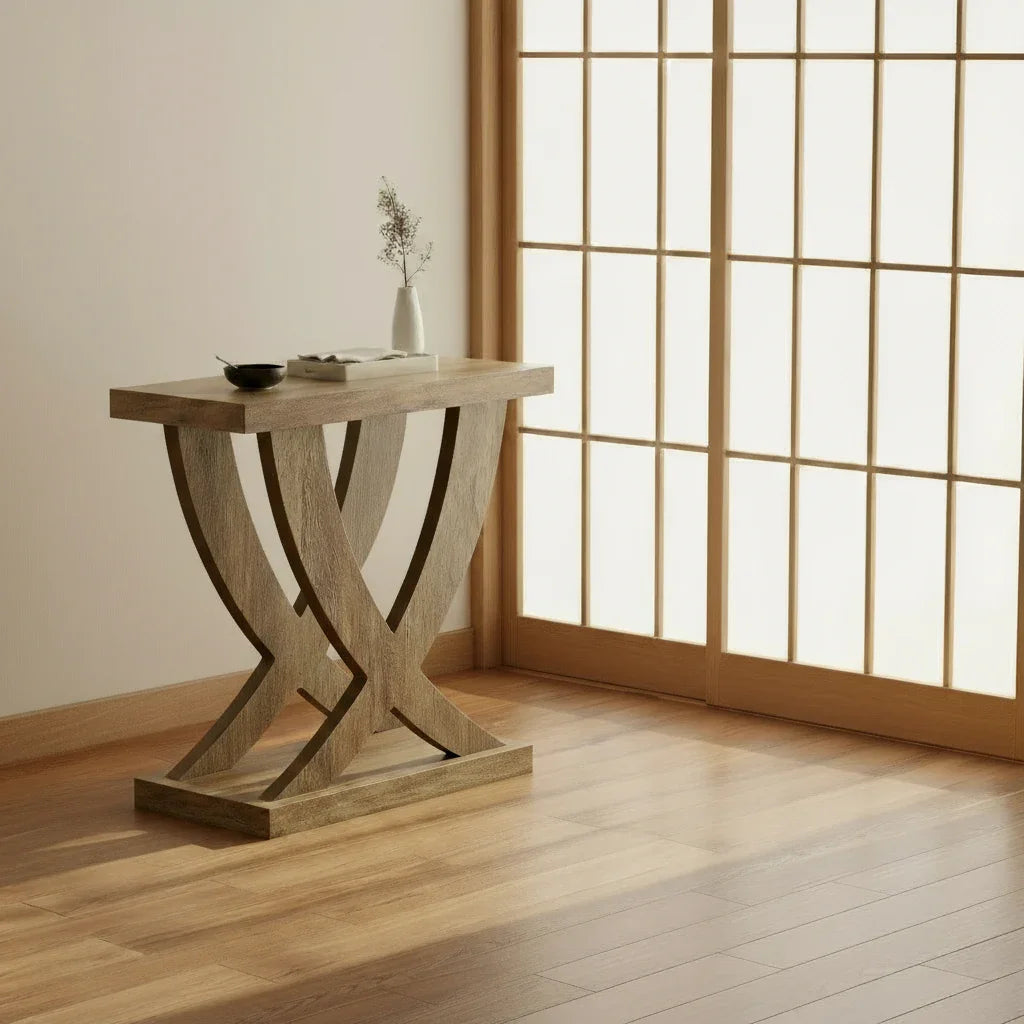 Sculptural Trestle Side Table - Viridian Home & Accessories