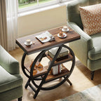 4-Tier End Table, 65 cm, Small Side Table Snack Table with Storage Shelves Tribesigns