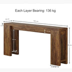 160cm Rustic Farmhouse Console Table - Entryway & Sofa Table with Storage Tribesigns