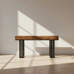 140 cm Console Table, Modern Entryway Table with Metal Legs - Viridian HM Limited