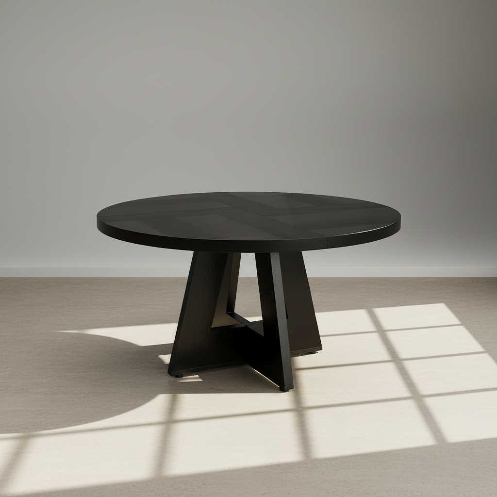 "The Somerset" Round Oak Pedestal Dining Table