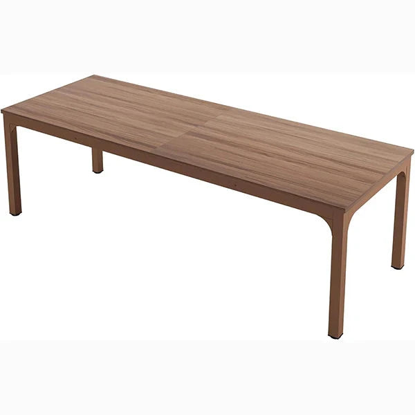 Modern Extra-Long Dual-Person Desk - Large Walnut Home Office Workstation Viridian HM Limited