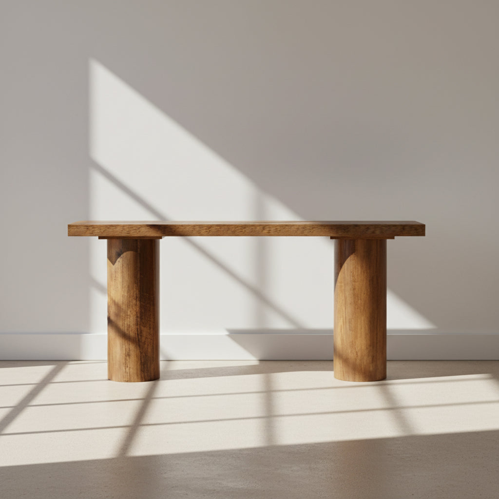 63" Console Table, Long Rustic Sofa Table Bar Table