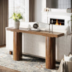 160 cm Console Table, Long Rustic Sofa Table Bar Table - Viridian HM Limited