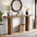 160 cm Console Table, Long Rustic Sofa Table Bar Table - Viridian HM Limited