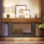 Distressed Wood Console Table 160 cm - 2-Tier Sofa & Entry Table - Viridian HM Limited