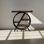 4-Tier End Table, 65 cm, Small Side Table Snack Table with Storage Shelves Tribesigns
