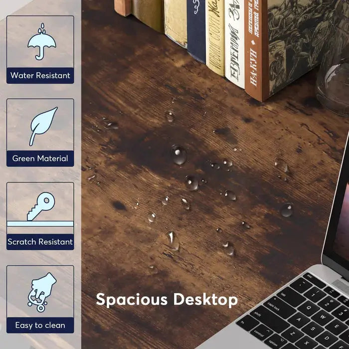 Heavy-Duty Computer Desk, 55" Simple Study Desk Writing Table