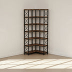 7-Tier Corner Bookshelf Display Storage Rack - Viridian HM Limited