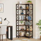 7-Tier Corner Bookshelf Display Storage Rack - Viridian HM Limited