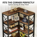 7-Tier Corner Bookshelf Display Storage Rack - Viridian HM Limited