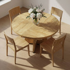 "The Somerset" Round Oak Pedestal Dining Table - Viridian HM Limited