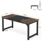 Modern Conference Table - Rectangular Meeting Desk for Computer Use Tribesigns
