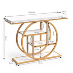 105cm Industrial 4-Tier Sofa Table - 105 cm Console Table Tribesigns