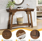 2-Tier Wood Entryway Table with Shelf with Storage, Farmhouse Narrow Sofa Table - Viridian HM Limited