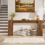 160 cm Rustic Farmhouse Console Table - Entryway & Sofa Table with Storage - Viridian HM Limited