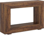 Modern Rustic Hollow Console Table - Bold Geometric Entryway & Accent Sideboard Viridian HM Limited
