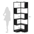 "The Vertex" Zig-Zag Corner Display Shelf / Bookcase Tribesigns