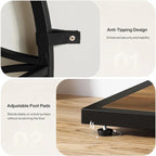 120 cm Industrial Console Table - 2-Tier Sofa Table with Geometric Metal Frame, Rustic Brown Farmhouse - Viridian HM Limited