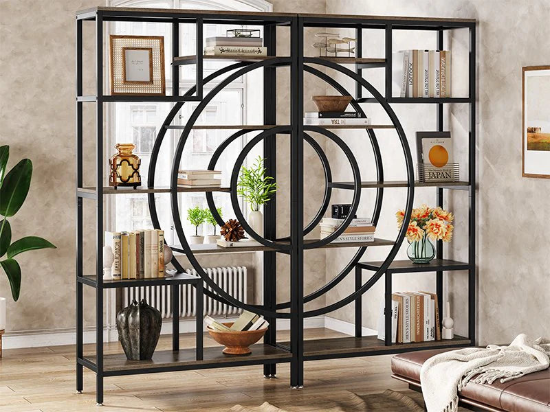 "The Eclipse" Art Deco/Mid-Century Modern Open Bookcase