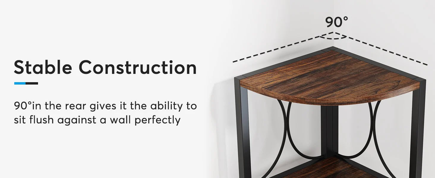 "The Foundry" Industrial Corner Etagere/Bookcase