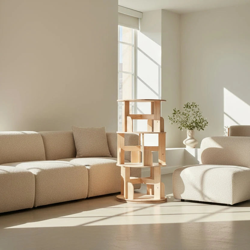 Wooden 360 Rotating Bookshelf Viridian Home & Accessories