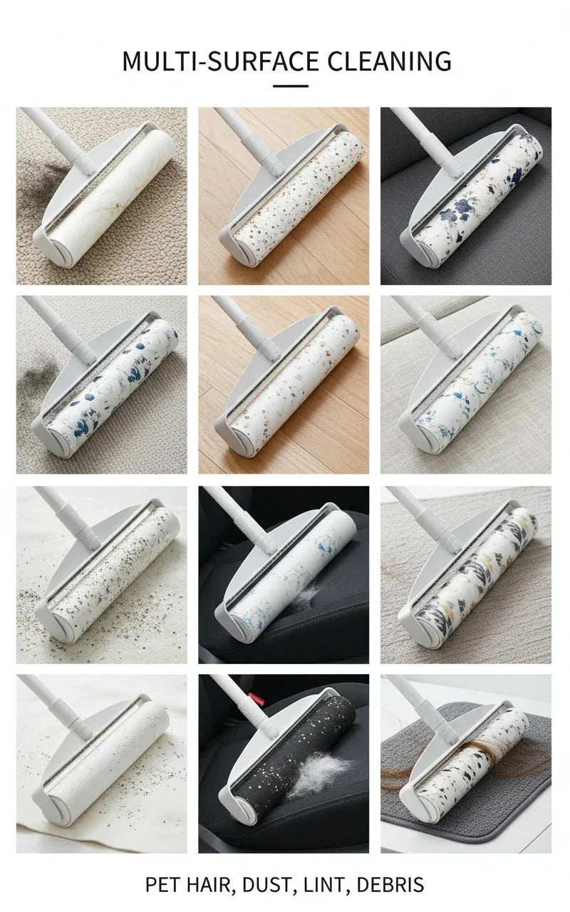 Floor Length Sticky Lint Roller for Pet Hair and Dust - Viridian Home & Accessories