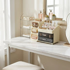 Dustproof Bathroom Makeup Storage Box Modern Elegance Dustproof Design Organized Cosmetics Protection - Viridian Home & Accessories