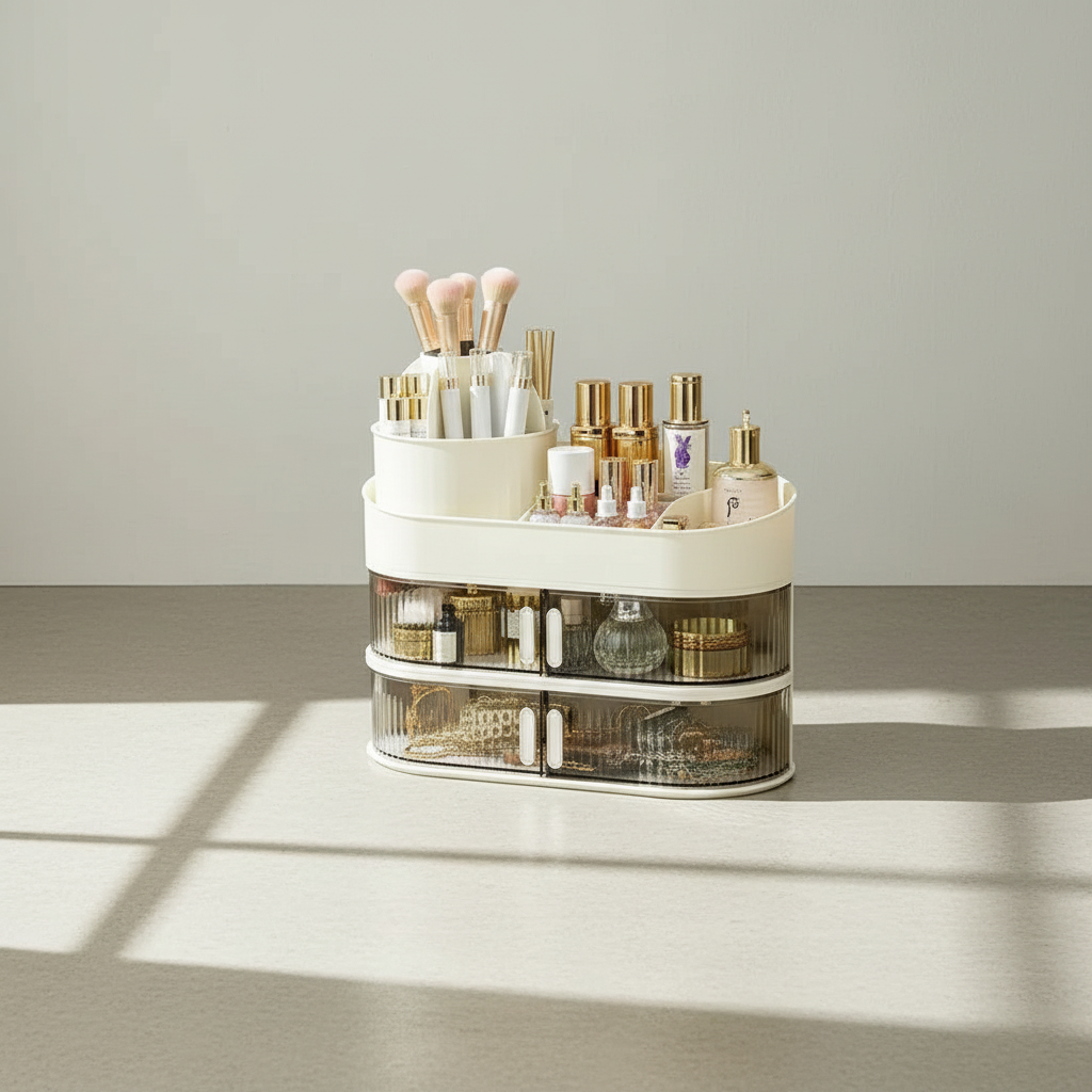 Multi-layer Dustproof Desktop Cosmetics Storage Organizer - Viridian HM Limited