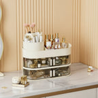 Multi-layer Dustproof Desktop Cosmetics Storage Organizer - Viridian Home & Accessories