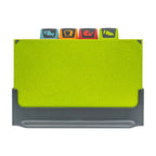 Indexd Chopping Board Set - 4 Eco-Friendly PP Plastic & Wheat Straw Fiber Boards with Color-Coded Indexing for Safe Food Preparation - Viridian Home & Accessories