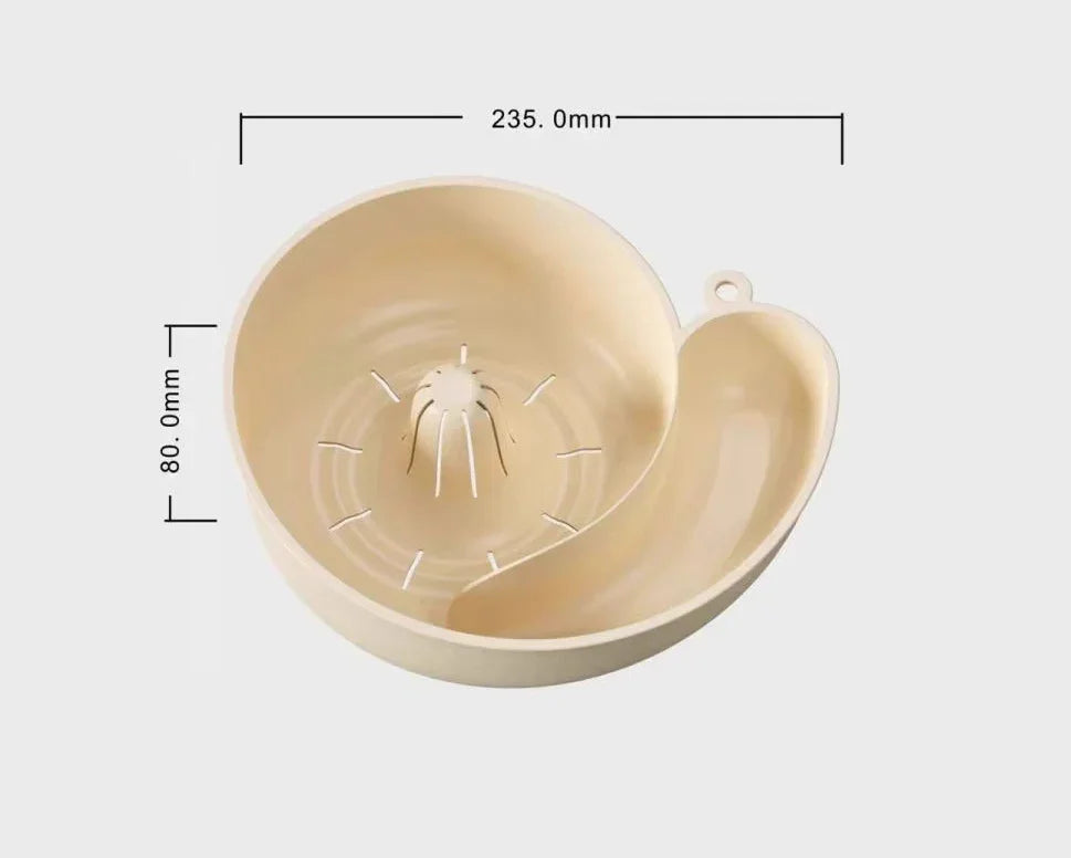 Snail-Shaped Drainer Basket for Kitchen Cleaning & Storage PP Plastic - Viridian Home & Accessories