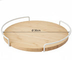 30cm Lazy Susan Wooden Spice Rack - 360-Degree Rotating Organizer Viridian Home & Accessories