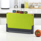 Indexd Chopping Board Set - 4 Eco-Friendly PP Plastic & Wheat Straw Fiber Boards with Color-Coded Indexing for Safe Food Preparation - Viridian Home & Accessories