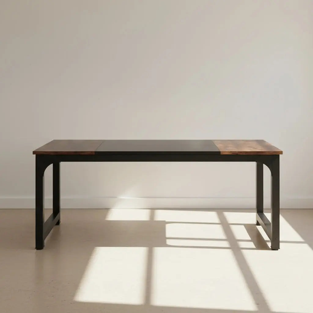 Modern Conference Table - Rectangular Meeting Desk for Computer Use