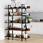 5-Tier Industrial Bookshelf and Display Rack - Viridian HM Limited
