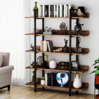 5-Tier Industrial Bookshelf and Display Rack - Viridian HM Limited
