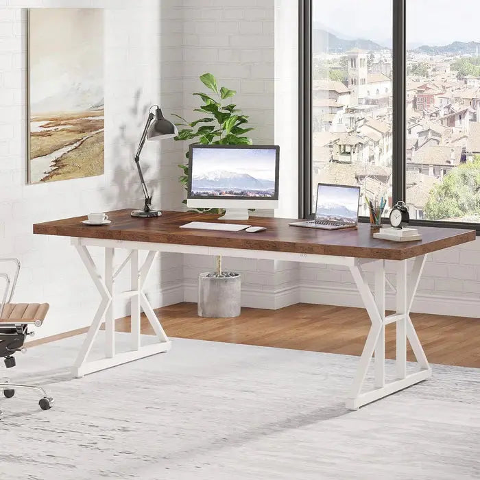 63-Inch Executive Office Desk - Minimalist Laptop Study & Writing Table