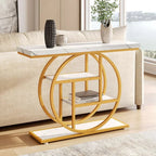 105 cm Industrial 4-Tier Sofa Table - 105 cm Console Table - Viridian HM Limited
